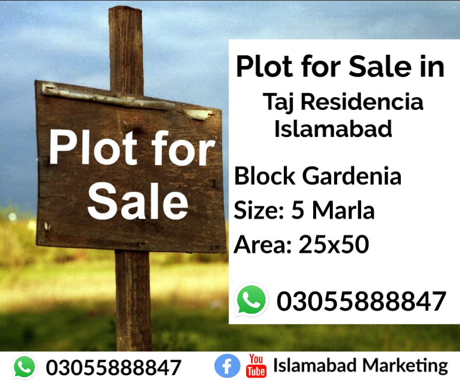 Plot for Sale in Taj Residencia Islamabad Rawalpindi 