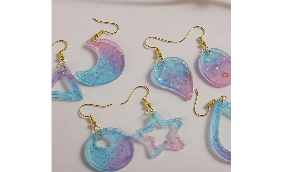  Resin Art Earring in Pakistan 