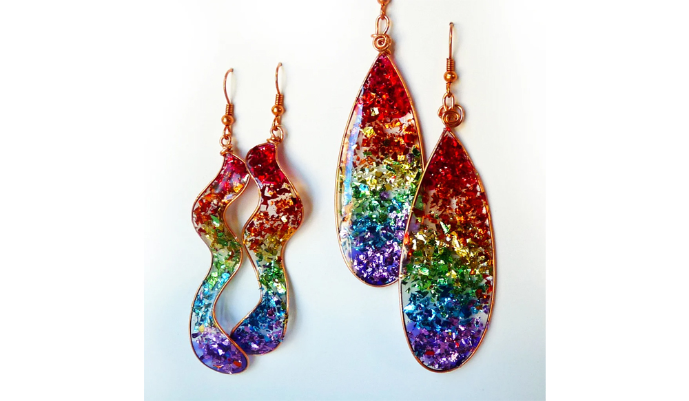 Resin Art Earring in Pakistan 