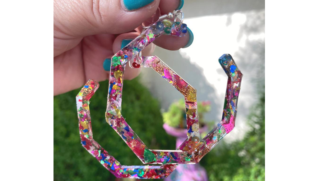  Resin Art Earring in Pakistan 
