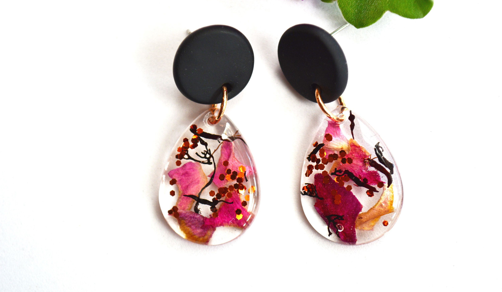  Resin Art Earring in Pakistan 