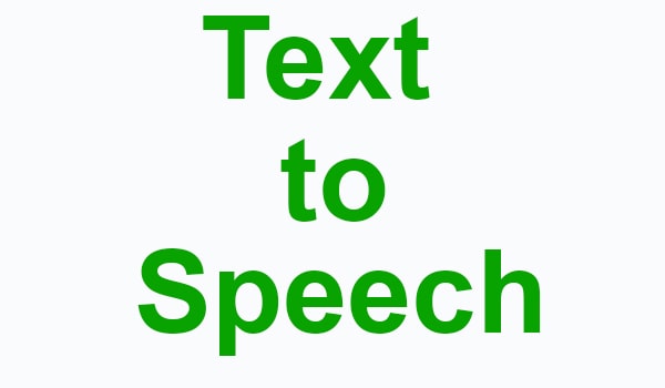 Text to Speech 